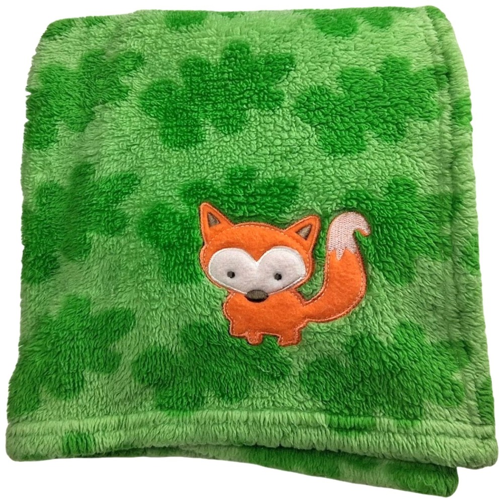Regent Baby Green Leaf Fox Fleece Security Blanket Lovey Soft 30x32 Unisex
